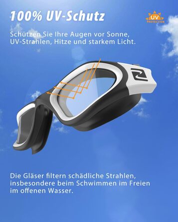 Окуляри для плавання W1 для дорослих (чоловічі/жіночі), антизапітніння, захист від УФ, водонепроникні, унісекс, підлітки, чорно-синій колір, прозорі лінзи