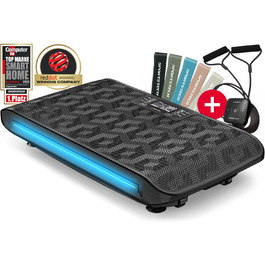 Платформа для фітнесу Sportstech sVibe 4D з вібрацією для дому, 99 рівнів, німецька якість, LED-дисплей, ультратиха, гексагональний дизайн, масаж, тренування преса, ніг та сідниць, з додатком