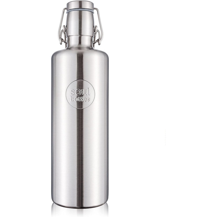 Пляшка для води Soulbottles Steel Light 1,2 л срібляста, нержавіюча сталь, екологічна, герметична, без пластику