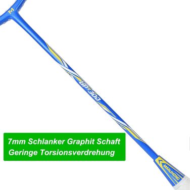 Набір для бадмінтону Graphit: ракетки з карбону, м'ячики, намотка, сумка (UP300)