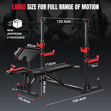 Складана тренажерна лава YOLEO 10 в 1 для дому: регульована, з полицями для дисків, для пресу та згинання ніг
