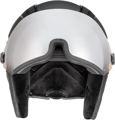 Лижний шолом uvex HLMT 600 Visor чорний матовий 53-55 см для дорослих
