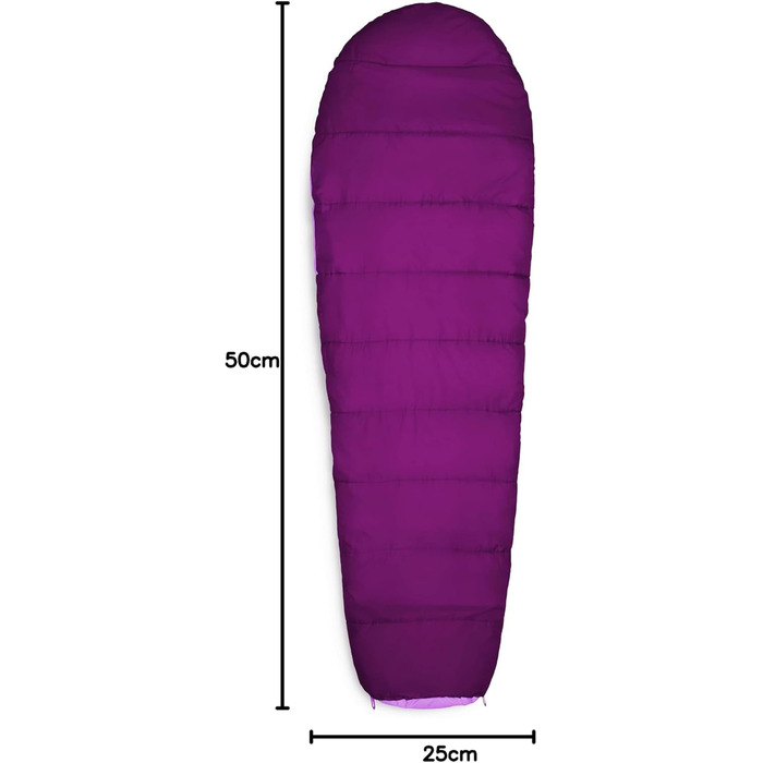 Спальний мішок Where Tomorrow Mumienschlafsack Violett 230x80 см - фіолетовий, для кемпінгу, теплий