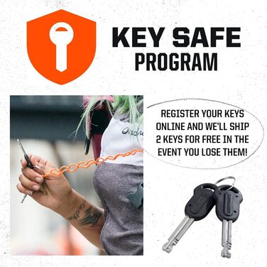 Велозамок тросовий Kryptonite Kryptoflex 1518, 180 см, чорний
