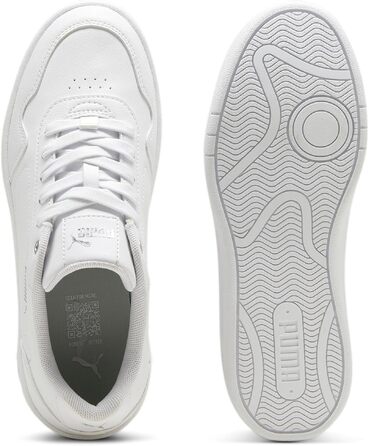 Жіночі кросівки PUMA Court Classy Basic — білі з сріблястим металіком, розмір 41 EU