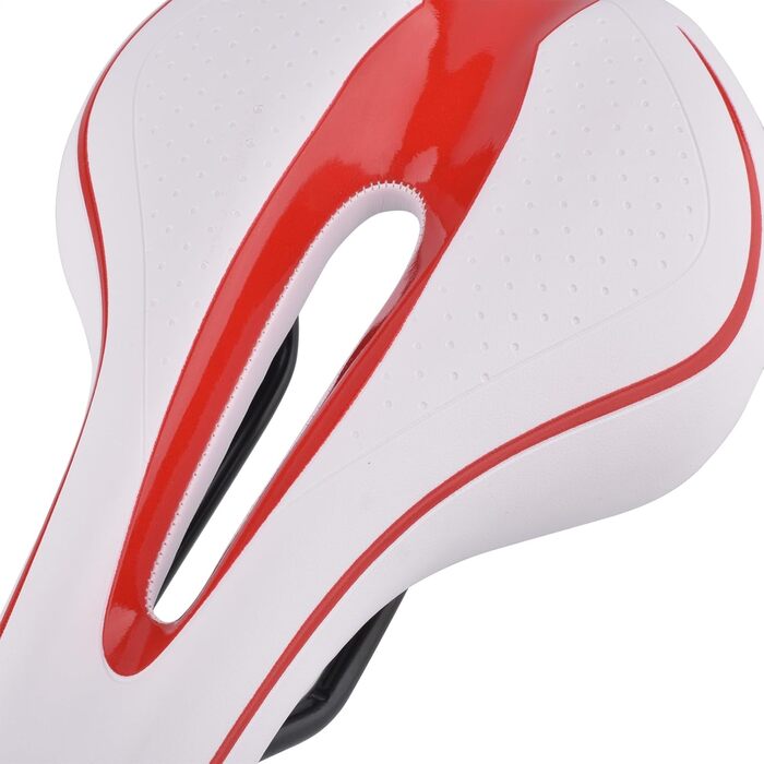 Сідло для гірського велосипеда Robuster, біло-червоне