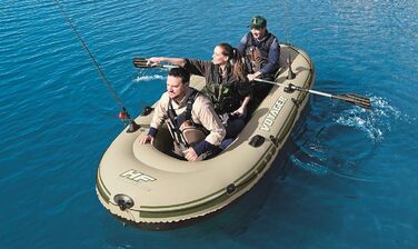 Надувний човен Bestway Hydro-Force Voyager 500 для 3 осіб, 348x141x48 см, комплект з веслами