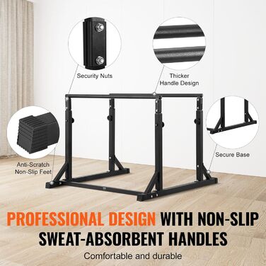 Стойка для віджимань та підтягувань VEVOR, важка (363 кг), регульована, для домашнього фітнесу