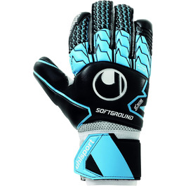 Воротарські рукавички Uhlsport Soft HN Comp для дорослих, футбольні, чорні/блакитні/білі, розмір 10
