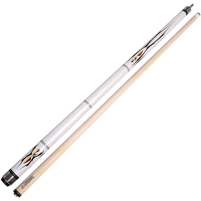 Більярдний кий DHOLE CUESOUL 58' 2 частини з клена, 19 унцій, білий, з чохлом 12.75mm