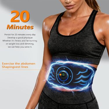 EMS тренажер для пресу, електричний, 12 режимів, 20 інтенсивностей, для розвитку м'язів пресу, Zero Hard Homeful