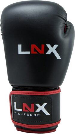 Боксерські рукавички LNX Pro Fight Evo 10 oz, чорні/червоні, для боксу та кікбоксингу