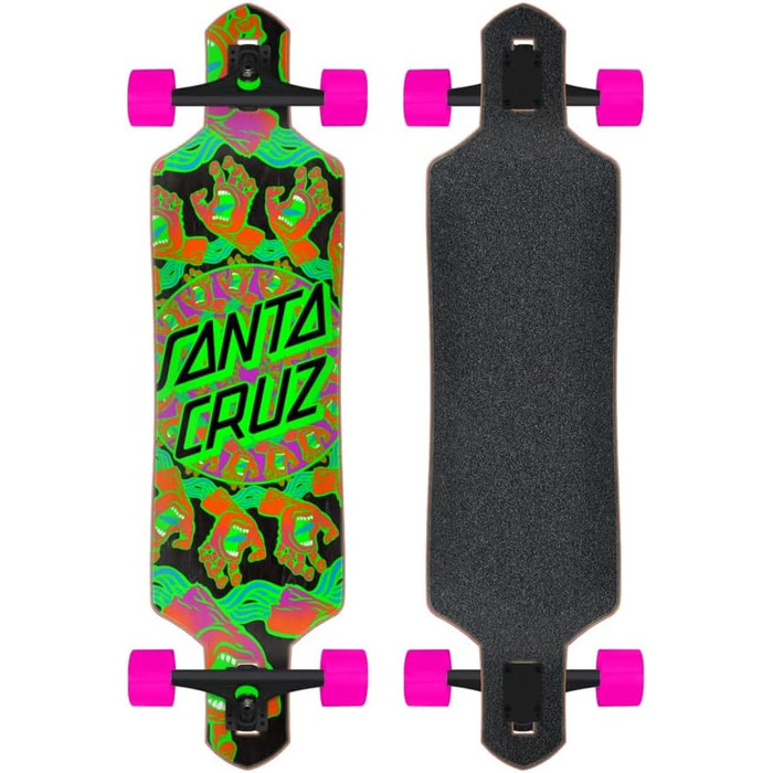Скейтборд Santa Cruz Mandala Hand 9.0x36 Drop Thru, багатобарвний, стандарт