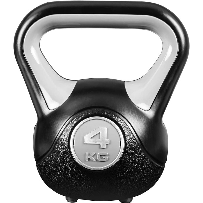 Гиря Miweba Sports KB200 4 кг для фітнесу, силових тренувань, гумове покриття, для дому та вулиці