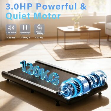Компактна доріжка для ходьби TODO Walking Pad з нахилом для дому та офісу, швидкість 1–6 км/год, срібляста