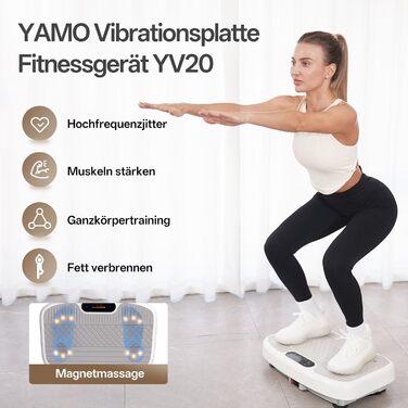 Вібраційна платформа YAMO для схуднення та тренувань всього тіла, масажер - 330 кг, сірий колір