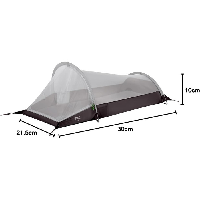 Намет Jack Wolfskin Gossamer II Tunnel, 1-місний, зелений Mountain Green