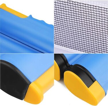 FBSPORT Набір для настільного тенісу: 2 ракетки, 6 м'ячів, сітка, сумка. Підходить для початківців та професіоналів. Колір: світло-блакитний