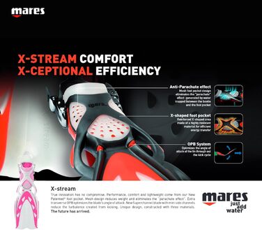 Ласти Mares X-Stream S рожеві для підводного плавання
