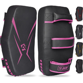 Шлагбаум для бойових мистецтв Pratzen, рукавичка для боксу Maya-Leder Curved, килимок для кікбоксингу, Муай-Тай, боксерський килимок, боксерські рукавички для боксу, бойових мистецтв, карате та ММА, одноразовий рожевий