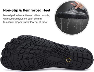 Чоловічі та жіночі водяні шльопанці з сітчастої тканини без шнурівків, 45 EU, Wz111eu, чорний