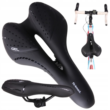 Велосипедне гелеве сідло Fit4Med Airflow, м'яке, 160 мм