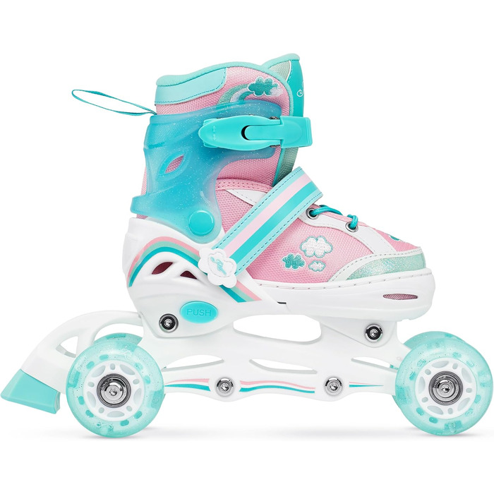 Дитячі ролики-коньки 4-в-1 RAVEN Zoya Mint, регульовані 30-33 (18,5-20,5 см)