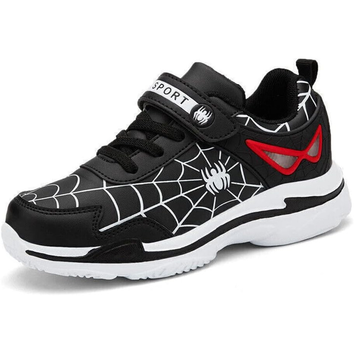 Дитячі кросівки Kinder Spinne: спортивні, для бігу та баскетболу, розмір 27-39 EU, чорний колір