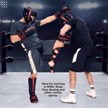 Жіночий боксерський шолом RDX KARA для кікбоксингу, MMA, муай-тай, карате та тхеквондо, рожевий, розмір L, шкіра Maya Hide