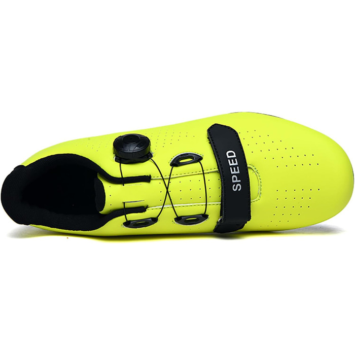 Велосипедні черевики для чоловіків та жінок, для шосе та гірського велосипеда, з гумовою підошвою, дихаючі кросівки, не блокують п'ятку, MTB черевики, розмір 38 EU, жовті