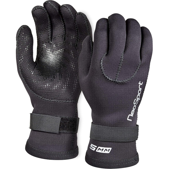 Рукавички для дайвінгу NeoSport Preiu Neopren 5 пальців, чорні (L)
