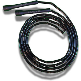 Стрибкове канат Elevate Rope Professional з перлами, 3м, регульований, полісний шнур, для фрістайлу, кардіо та трюків, для всіх рівнів, чорний