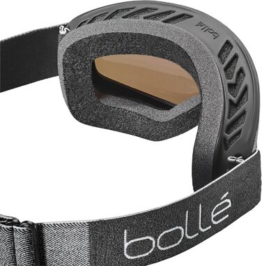 Лижна маска Bollé FREEZE PLUS для сноуборду та лиж, чорна з хромованими лінзами Cat.3