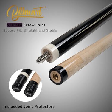 Більярдні кийки з жорстким кейсом, 2 шт., 147,3 см, з наконечником 13 мм, для більярдного столу, Pool Queue, 19-21 oz, фіолетовий колір