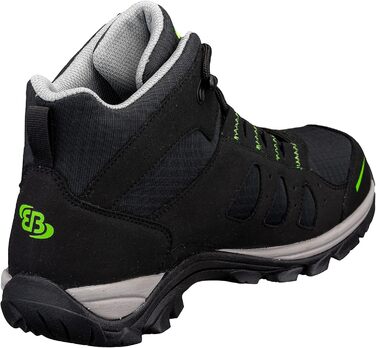 Черевики трекінгові та для походів Brütting Unisex Mount Frakes 43 EU, чорний, сірий, лимонний