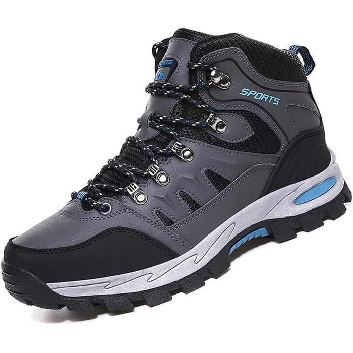Черевики для трекінгу чоловічі та жіночі, легкі туристичні черевики, спортивне взуття для кемпінгу, сірі (41 EU)