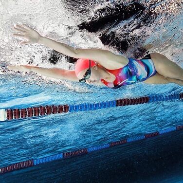 Окуляри для плавання унісекс Schwimmbrille: антизапітніюючі, UV-захист, регульовані, професійні, для дорослих та підлітків (сині/рожеві)