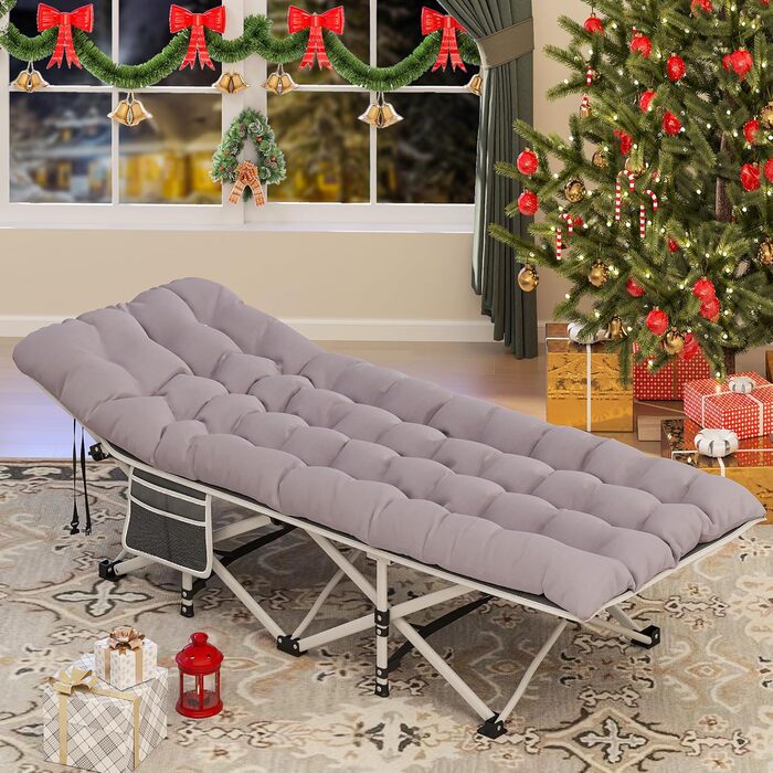 Кемпінгове ліжко YITAHOME для дорослих, розкладне, з матрацом, міцне, блакитне