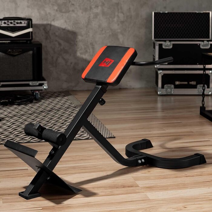 Hop-Sport Hyperextensions - тренажер для пресу та спини, для дому, стабільна сталева конструкція, до 120 кг