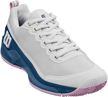 Тенісне взуття Wilson Rush Pro 4.5 Clay для ґрунту (40 2/3 EU, білий/синій/блакитний)