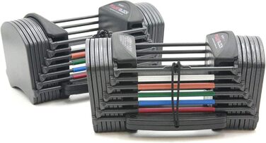 POWERBLOCK Sport 24 кг - чорні гантелі для занять спортом