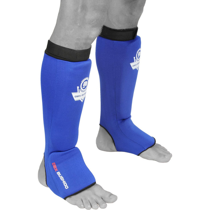 Захист гомілки DBX Bushido Sport Flexibler XL, синій – для тайського боксу, MMA та кікбоксингу, ідеальна посадка