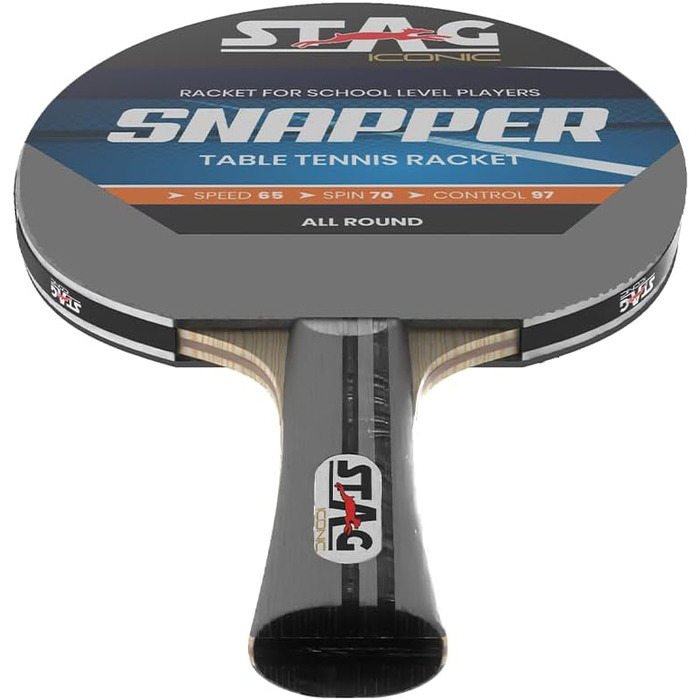 Стіл-тенісний ґрати Stag Iconic Snapper Series | Сірий та чорний | Професійна серія для тренувань | Яскравий дизайн