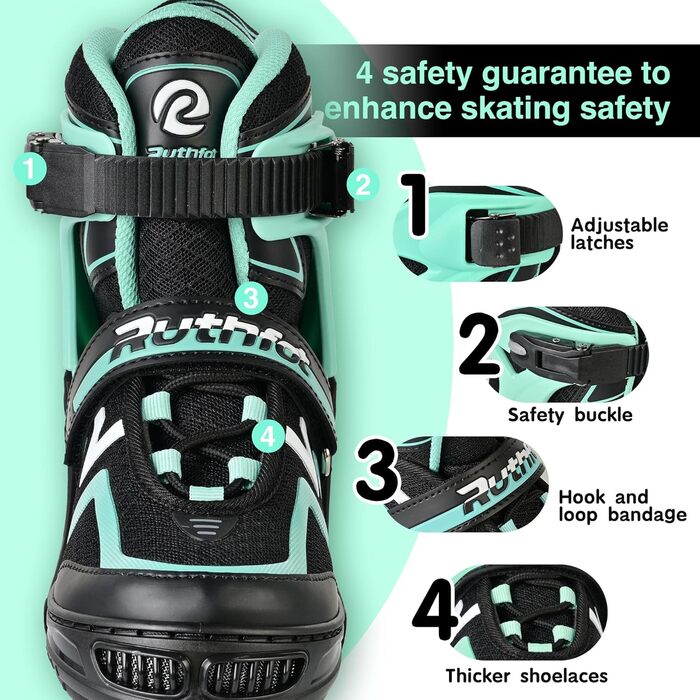 Регульовані ролики для дітей (хлопчики та дівчатка), світлові ролики для дітей 6-12 років, світлові ролики для жінок та чоловіків