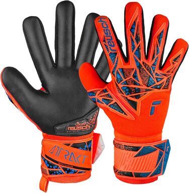 Воротарські рукавички Reusch Attrakt Silver NC, унісекс, розмір 9.5, помаранчево-синьо-чорні