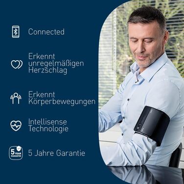 OMRON EVOLV автоматичний тонометр на плече бездротовий, клінічно перевірений, підходить для вагітних, з безкоштовним додатком для здоров'я, акційний комплект – 6 місяців OMRON connect Premium безкоштовно