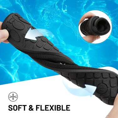 Чоботи для плавання унісекс: легкі, швидковисихаючі, для пляжу, басейну, серфінгу, йоги. Розмір 43 EU, чорний колір