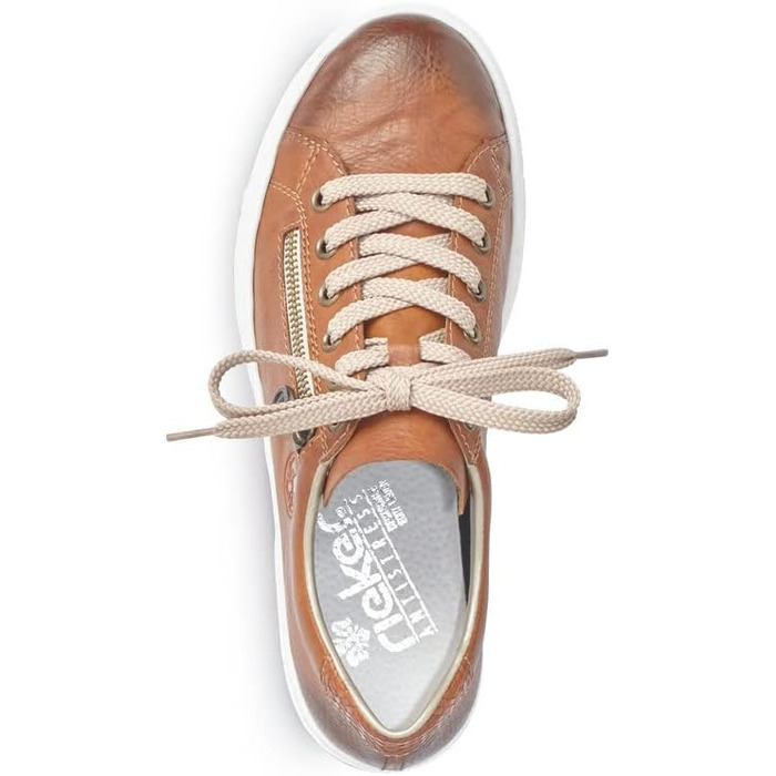 Кросівки жіночі Rieker L88C2, коричневі шкіряні, 40 EU