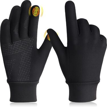Рукавички для бігу з сенсорним екраном GXCROR, флісові, теплі, вітрозахисні, зимові для чоловіків та жінок, для активного відпочинку