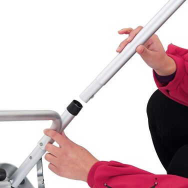 Складаний стіл 60 см, портативний, для кемпінгу та пікніків, садовий, вуличний, з алюмінієвим каркасом та регульованою висотою, 60 x 45 x 25,9 см (Д x Ш x В)